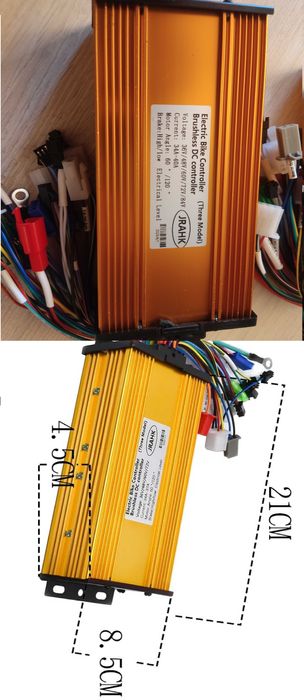Синусный контроллер wxbull foc 36v 48v 60v 72v 84v 500w-1000w+ ручка