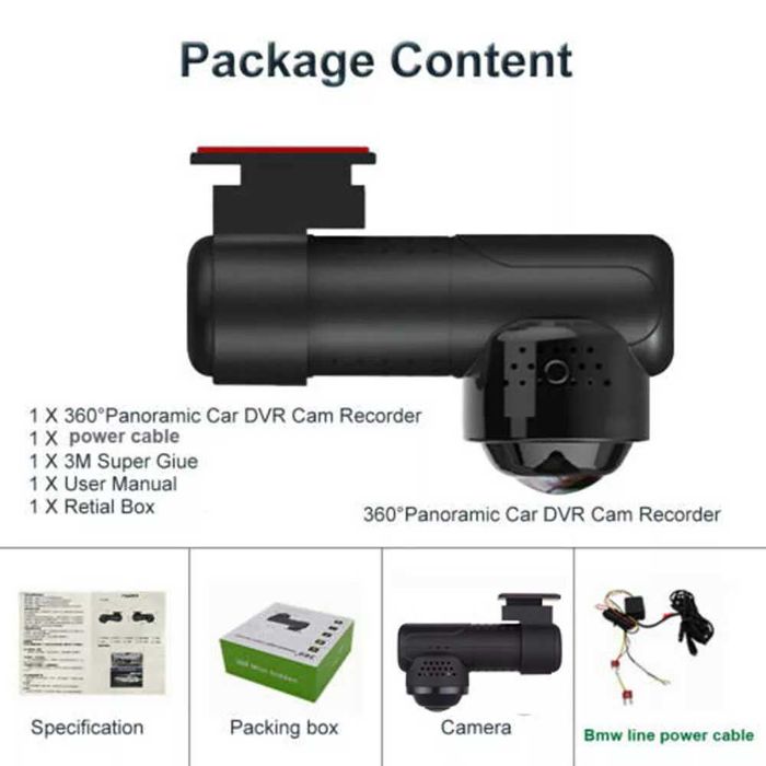 Câmera gravação tablier dashcam dvr 2160p