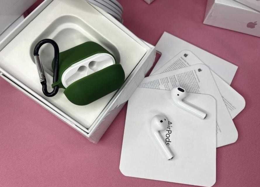 Беспроводные наушники Airpods 2 Lux качества!! + Чехол в Подарок