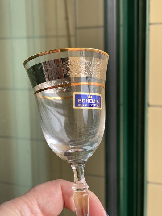 Serviço Crystal Bohemia (garrafa + cálices)