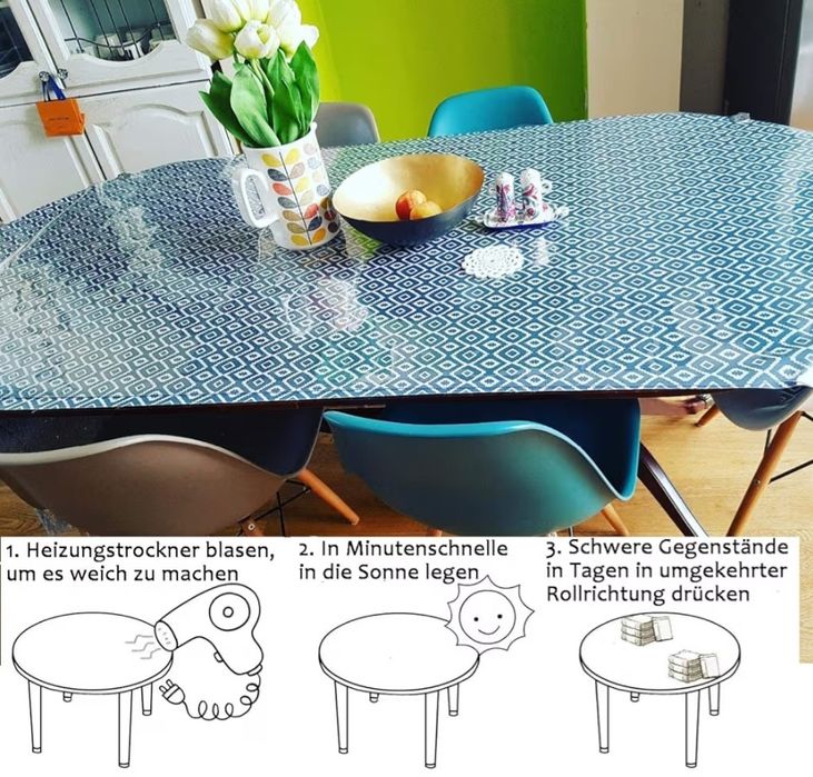 Przezroczysta osłona na stół 200×100 cm – grubość 2 mm