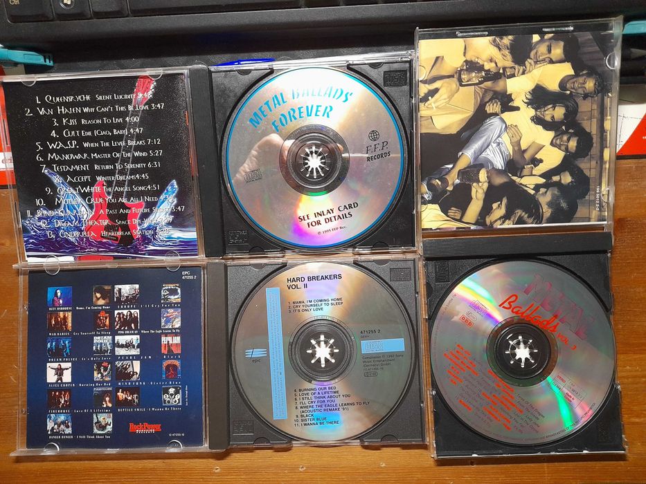 Pack de 7 cd´s originais de Metal e Hard Rock usados (Baladas Rock)