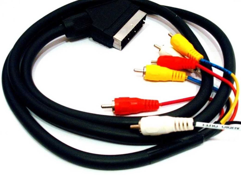 6 x RCA Male to SCART EURO AV Audio Video Cable