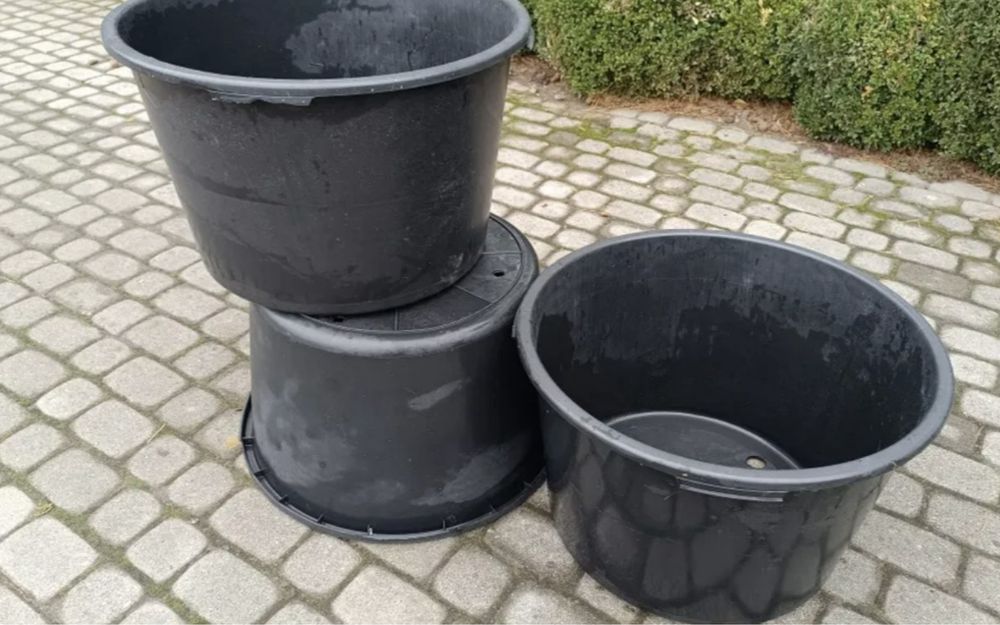 Doniczka produkcyjna okragla 90 litrów z rantem