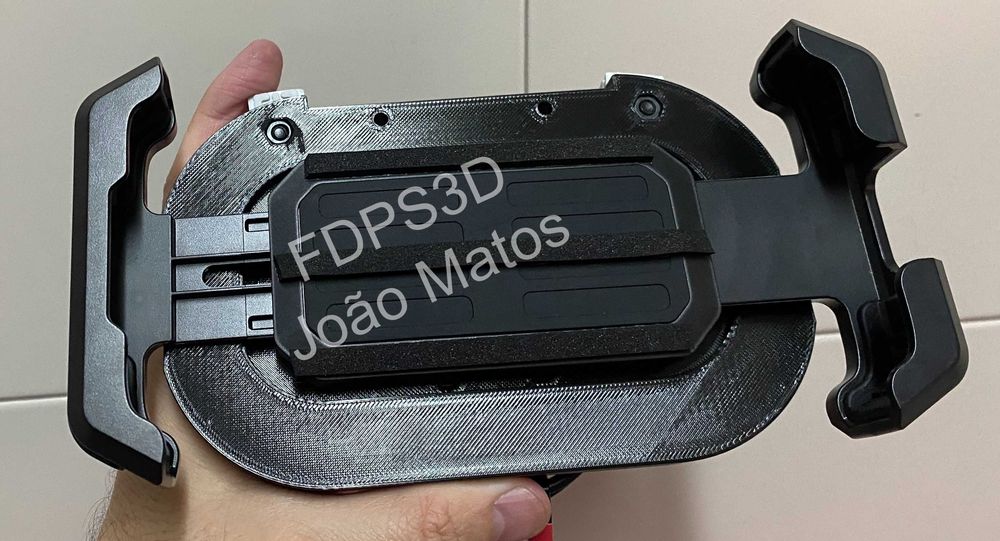 Suporte telemóvel e Racebox mini para volante de kart c/kit Sodi/Birel