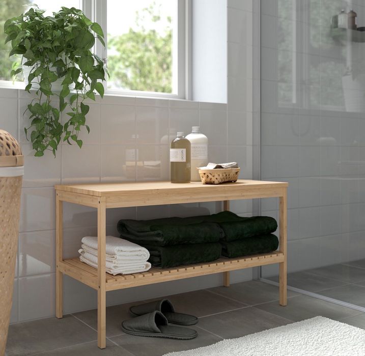Banco de bambu IKEA