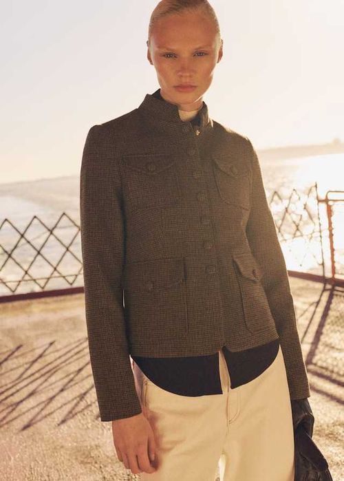 Jaqueta de fazenda xadrez da Mango nova com etiqueta