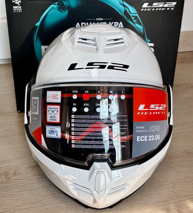 Capacete NOVO Modular 180° LS2 Advant Branco (43% DESCONTO) Tam XS