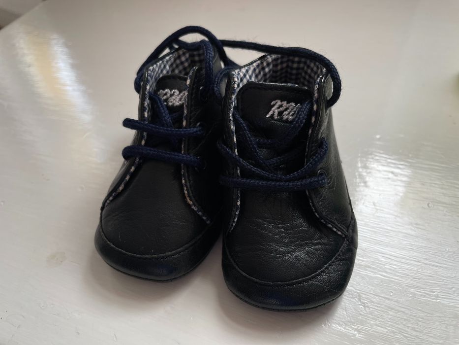 Sapatinhos de bebé River Woods, pele e algodão