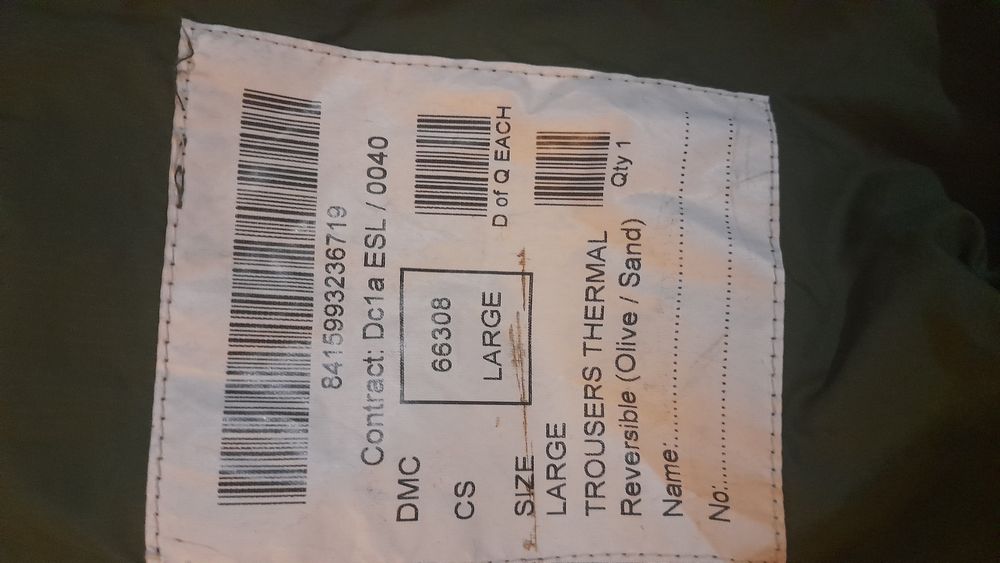 Pokrowce Trousers Thermal Reversible.