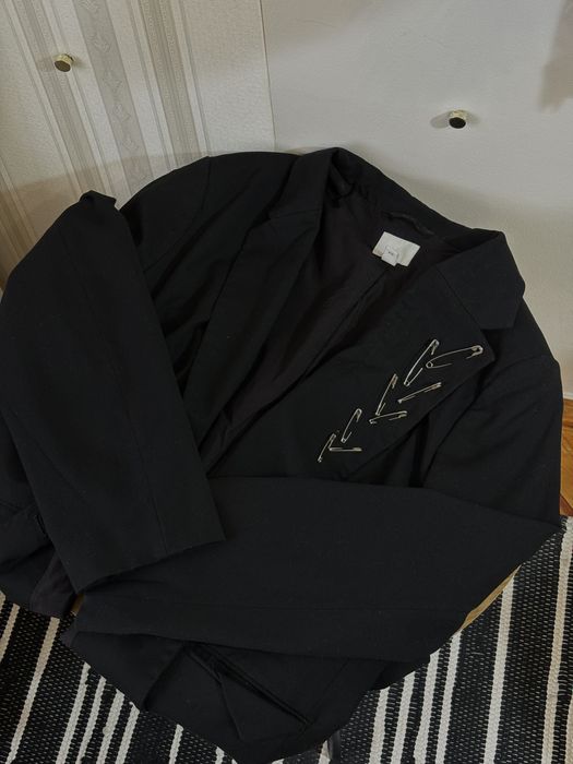 Піджак чорний оверсайз hm