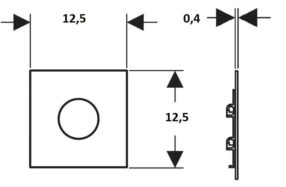 Elektroniczny zawór spłukujący do pisuaru GEBERIT Sigma 10 Biały / Chrom
