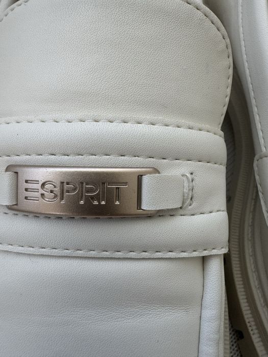 Skórzane loafeesy Esprit