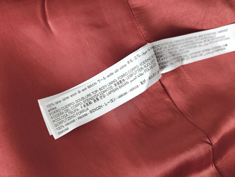 Marynarka Massimo dutti 36 S bordowa ceglasta wełniana dwurzędowa klasyczna