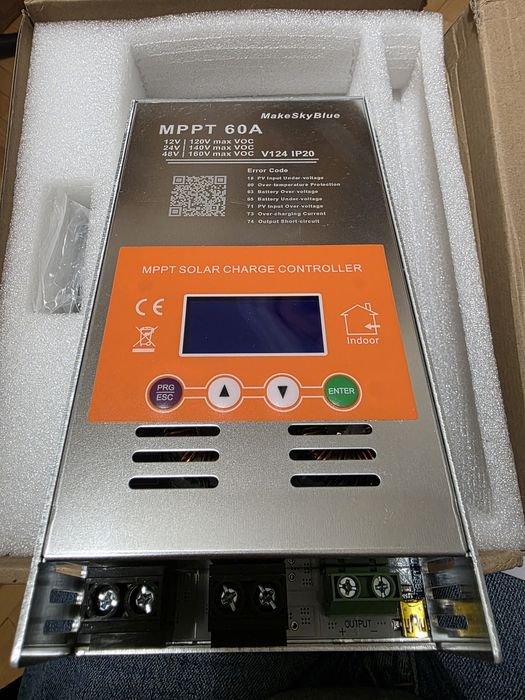 Сонячний mppt контролер MakeSkyBlue 12,24 і 48 вольт,60А.