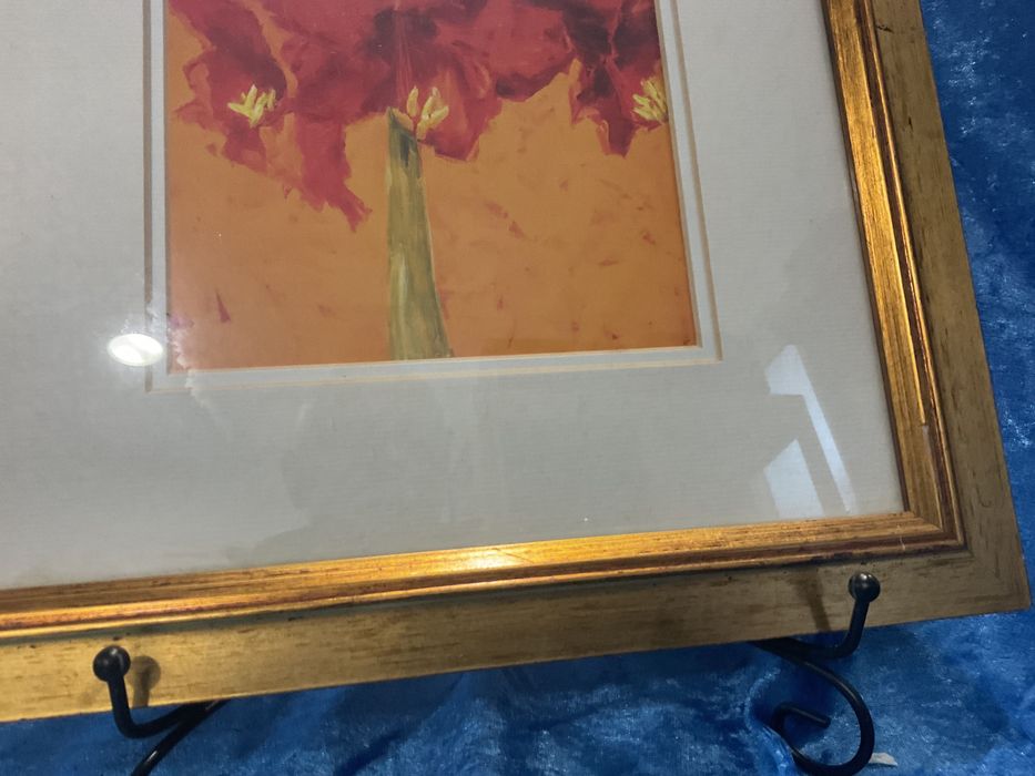 Quadro print com proteção de vidro 33x33 cm