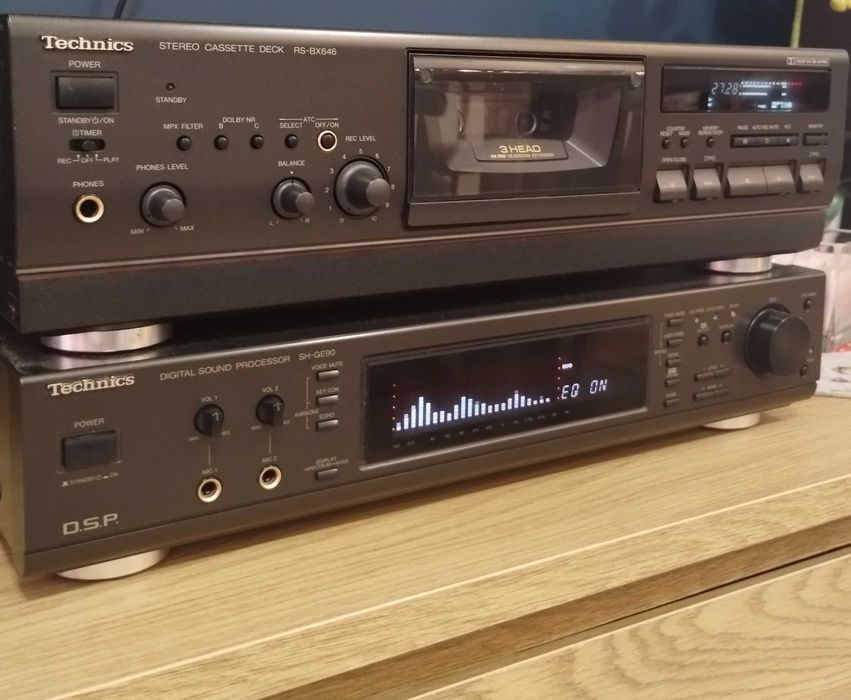 Wieża 2 elementy Technics procesor sh ge 90 deck rs bx 646