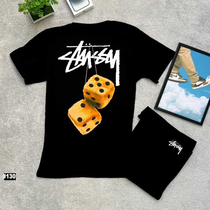 Большой Принт Stussy Basic / Стусси Базовая Футболка / XS S M L XL XXL