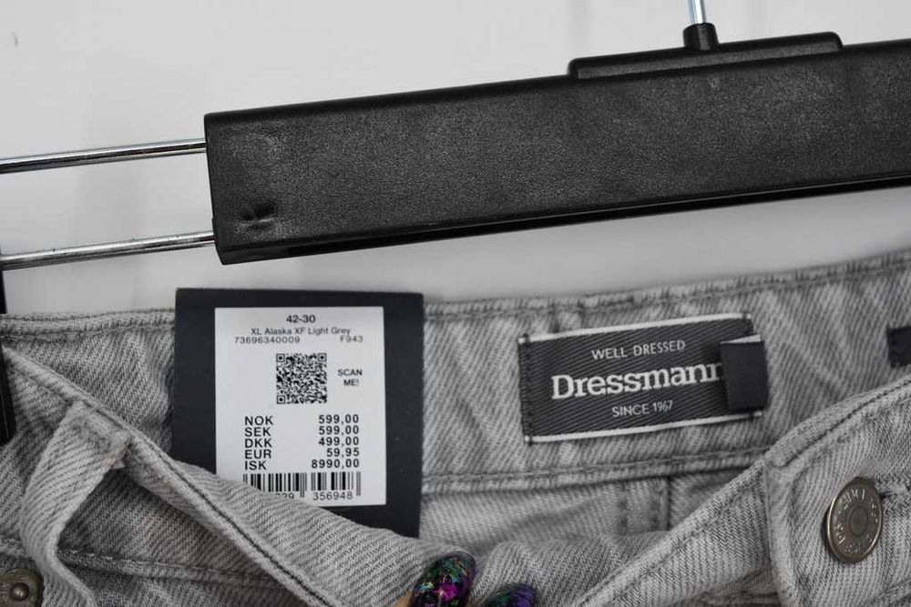 Proste, szare jeansy Dressmann 42/30