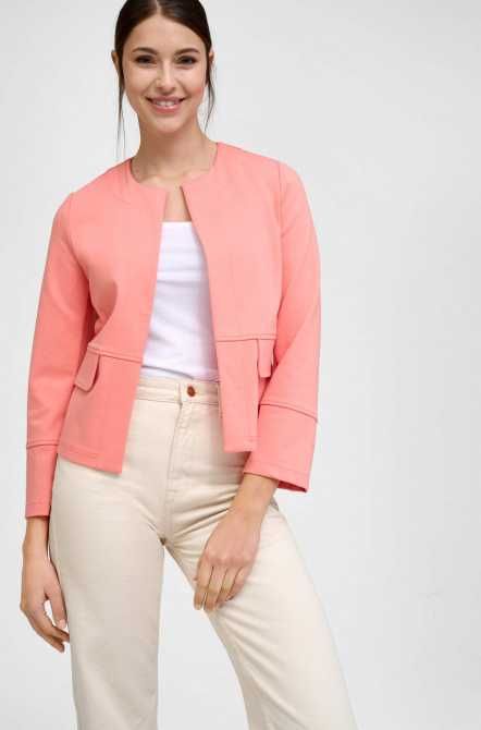 Pudełkowy żakiet morelowy brzoskwiniowy Orsay 36 żakiecik