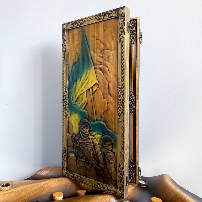 ПРЕМІУМ Нарди з дерева ручної роботи з лаковим пократтям НА ПОДАРУНОК