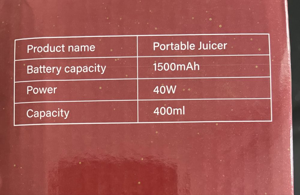 Przenośny mini blender USB. 2 kubki / Nowy