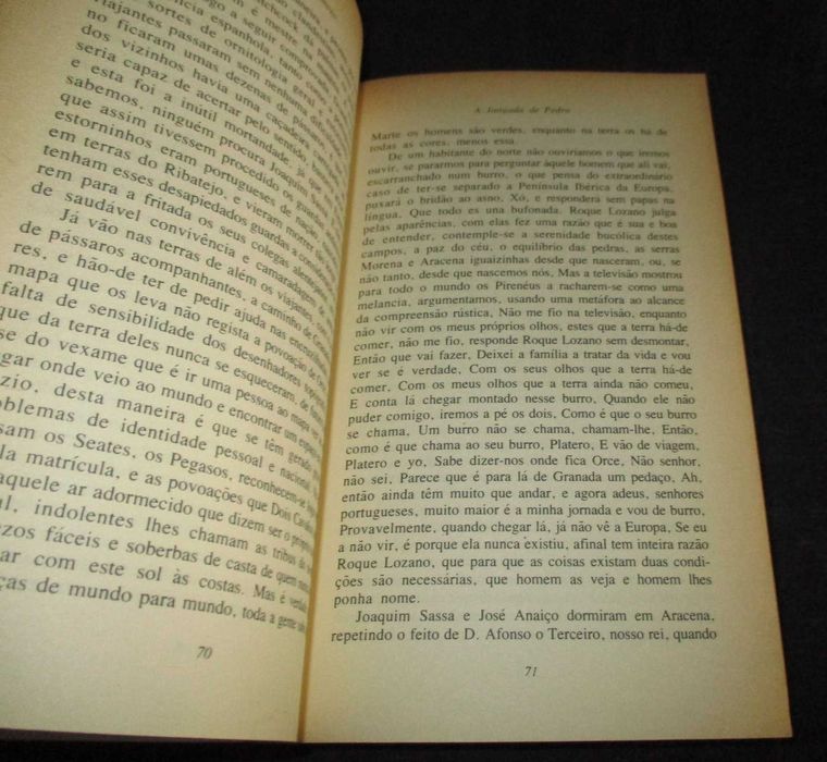 Livro A Jangada de Pedra José Saramago 1ª edição 1986