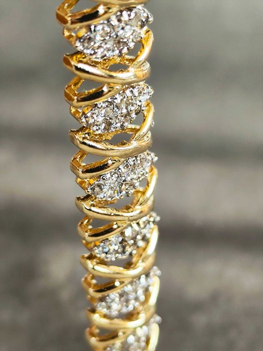Bransoletka złota z diamentami 4,5 ct. / certyfikat
