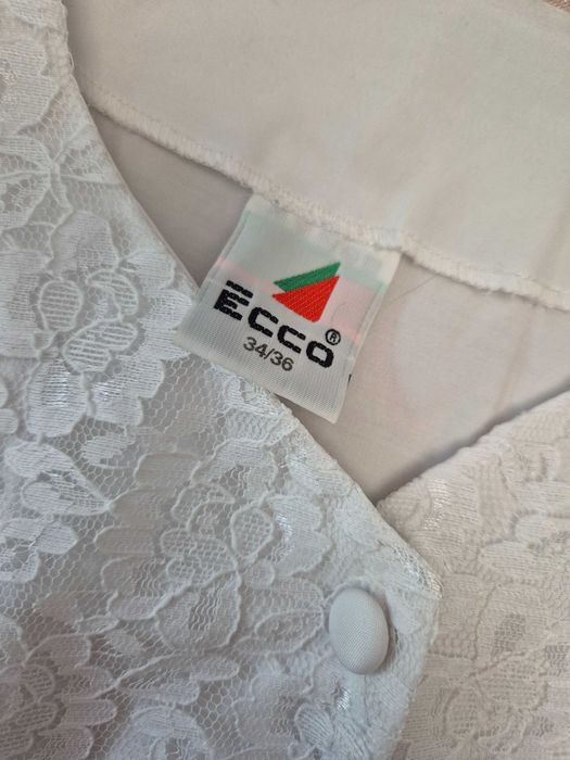 Biała bluzka damska marynarka koszula Ecco XS 34 S 36 elegancka