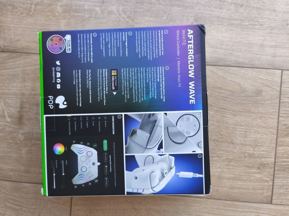 Nowy zapakowany pad przewodowy PDP Afterglow Wave do konsoli Xbox