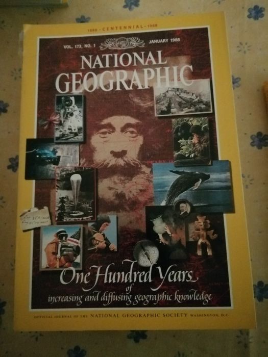 Revista National Geographic 100 anos edição Janeiro 1988