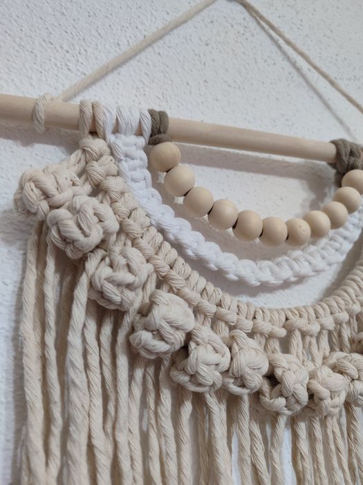 Painel decorativo macramé