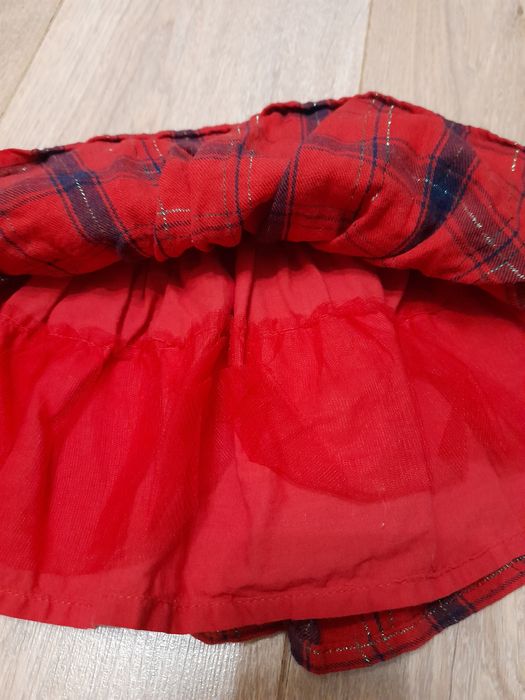 Spódniczka świąteczna w kratkę, 5.10.15, rozmiar 62/68