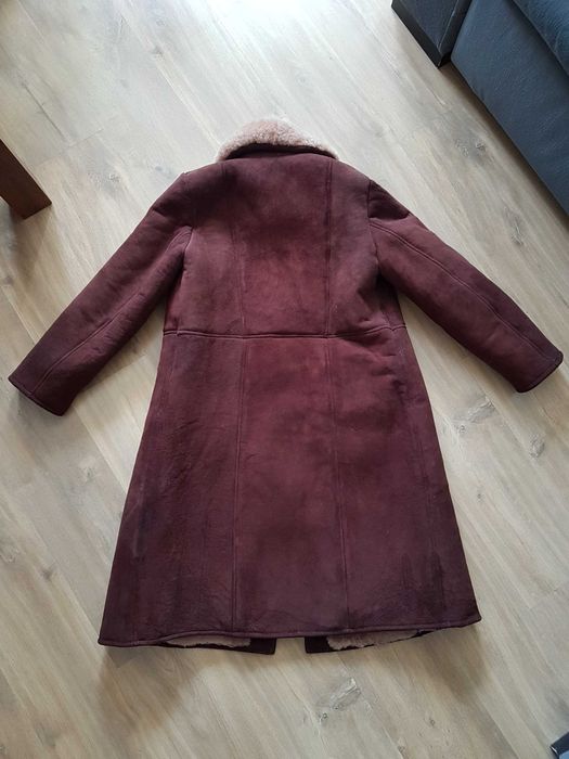 Naturalny kożuch jagnięcy baran rozmiar L/XL brązowy