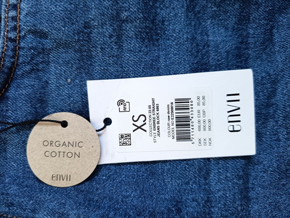 Nowe jeansy renomowanej firmy Envii organic cotton XS dwukolorowe