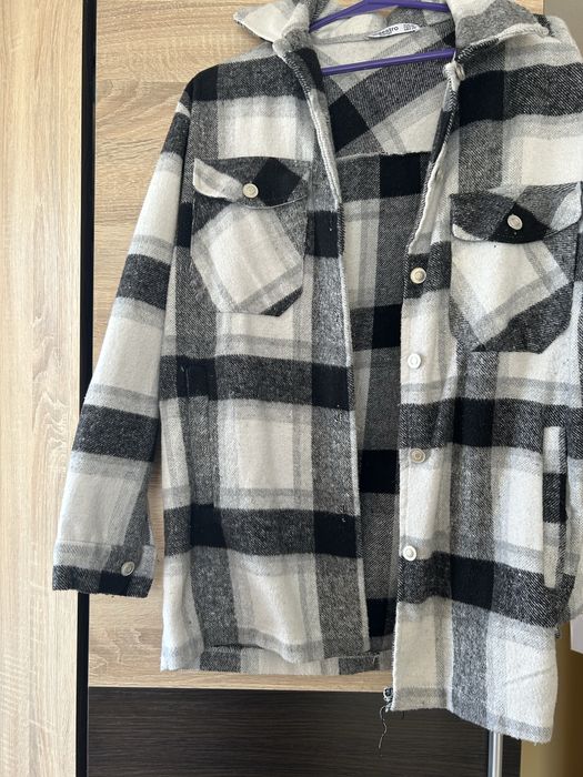 Сорочка чорна в клітинку