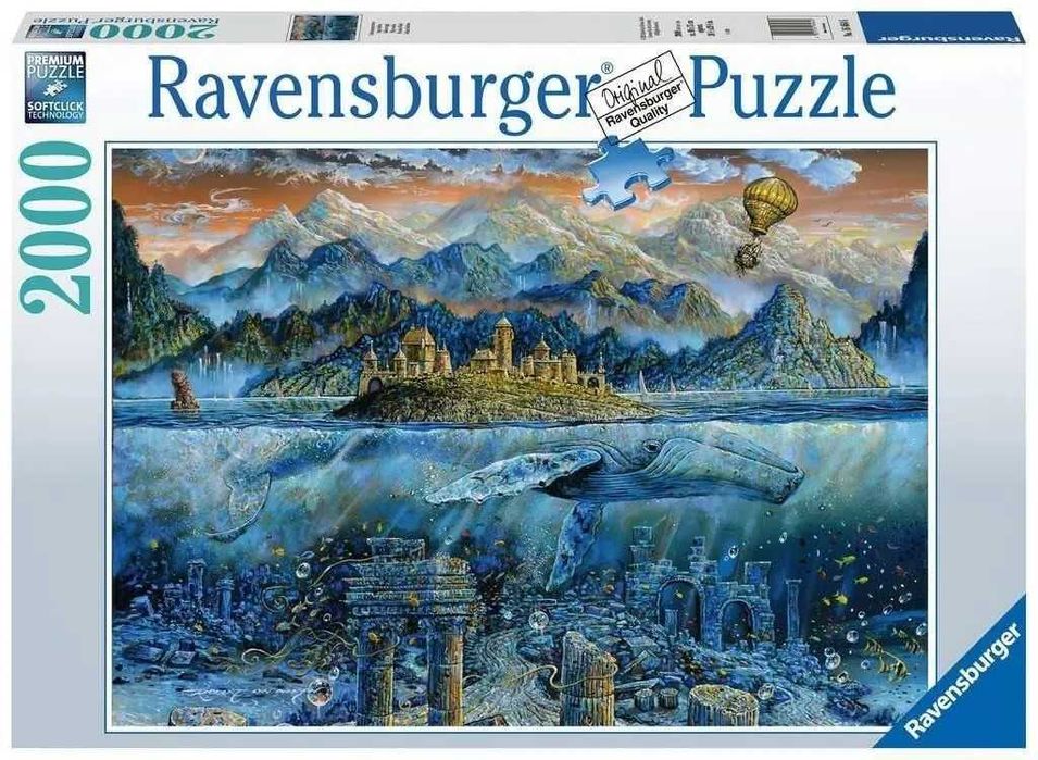 Puzzle Ravensburger 2000 Wieloryb Mądrości KOMPLETNE!