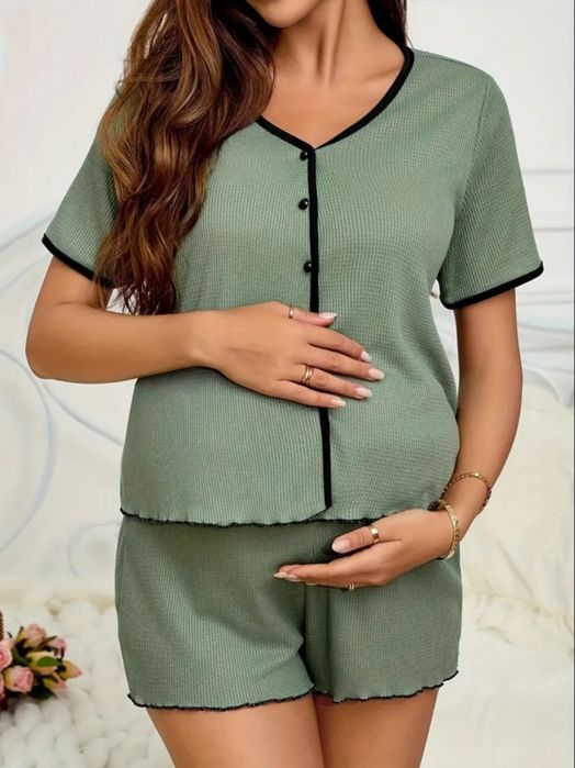 Домашній костюм піжама для вагітних нова розмір L регулюється під живі