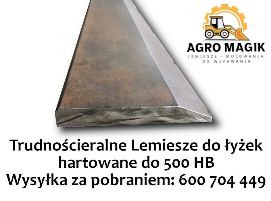 Lemiesz do łyżki HARDOX, do tura, ładowarki, 500HB, koparki, sośnik