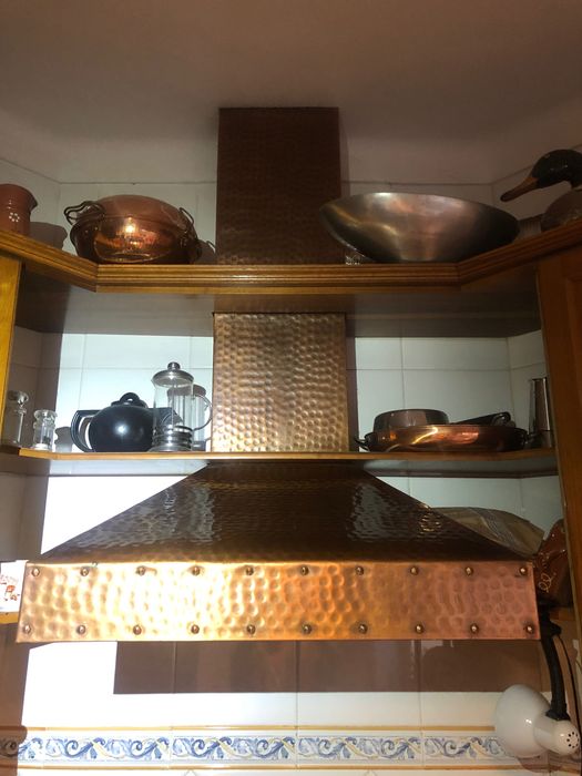 Chaminé cobre martelado