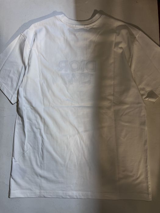 T-shirt Dior 1947 Branca - Bordado Prateado - Tamanho L