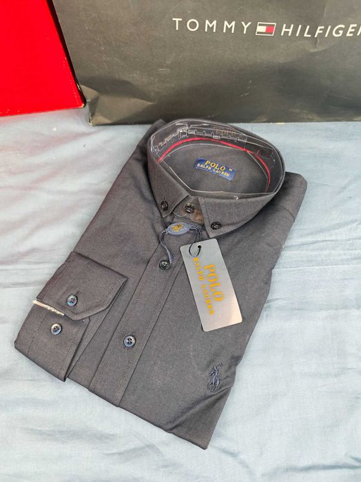 Koszula męska długi rękaw Ralph Lauren kolory elegancka premium M-XXXL