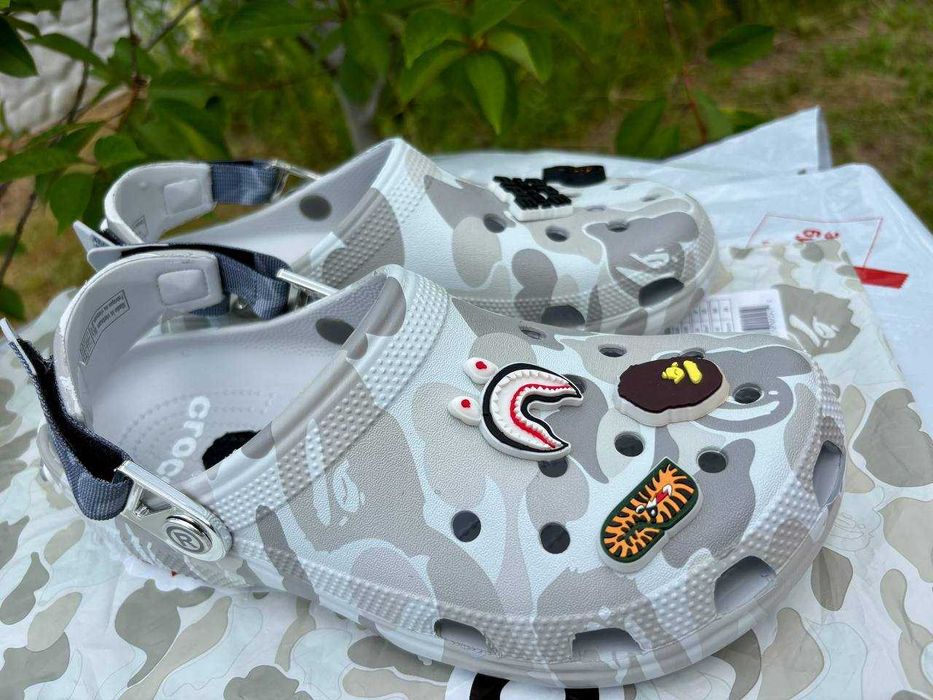 Крокси чоловічі Crocs x BAPE Classic Clog 39 розмір на стопу 24.5-25.1 см ТОР 2026