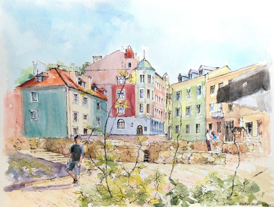 Akwarela, Lu lin, Plac po Farze