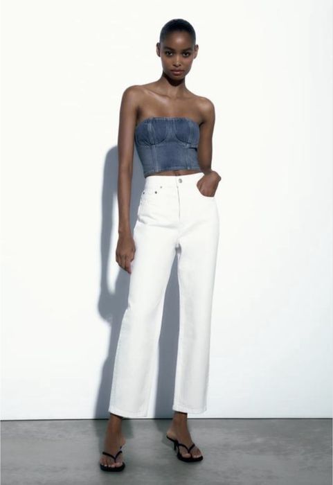 Білі джинси zara