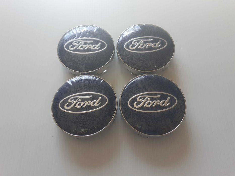 Centros/tampas de jante completos Ford com 54, 56, 60, 65 e 68 mm