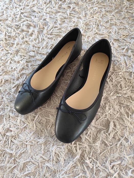 Nowe balerinki buty wsuwane czarne damskie baleriny płaski obsac