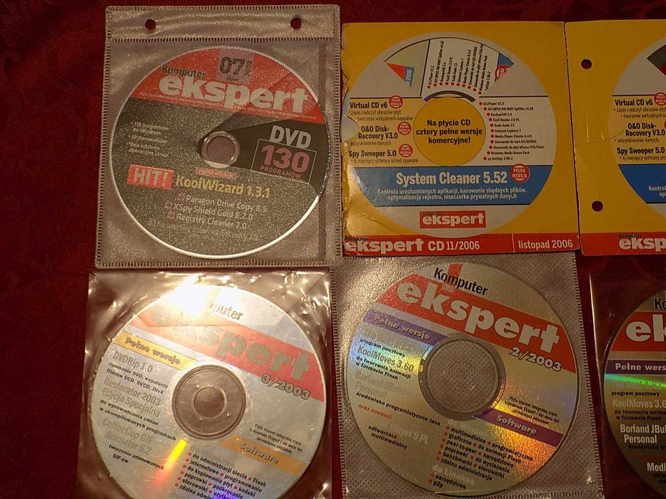 Komputer Świat Ekspert różne lata 2003/2008 - 8 szt. płyt