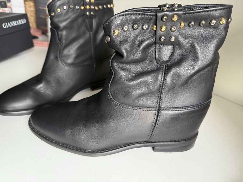 Gianmarko botki czarne skóra roz 40
