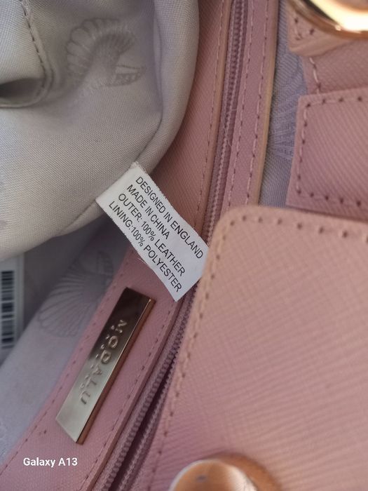 Modalu torebka pudrowa skóra naturalna